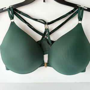 Victoria’s Secret Green Strappy Back Front Close Uplift Plunge Bra